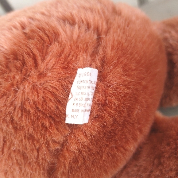 Vintage 1984 Brownish Red Plush Teddy Bear 18" K.B. Bros Stuffed Animal RARE - Picture 2 of 13